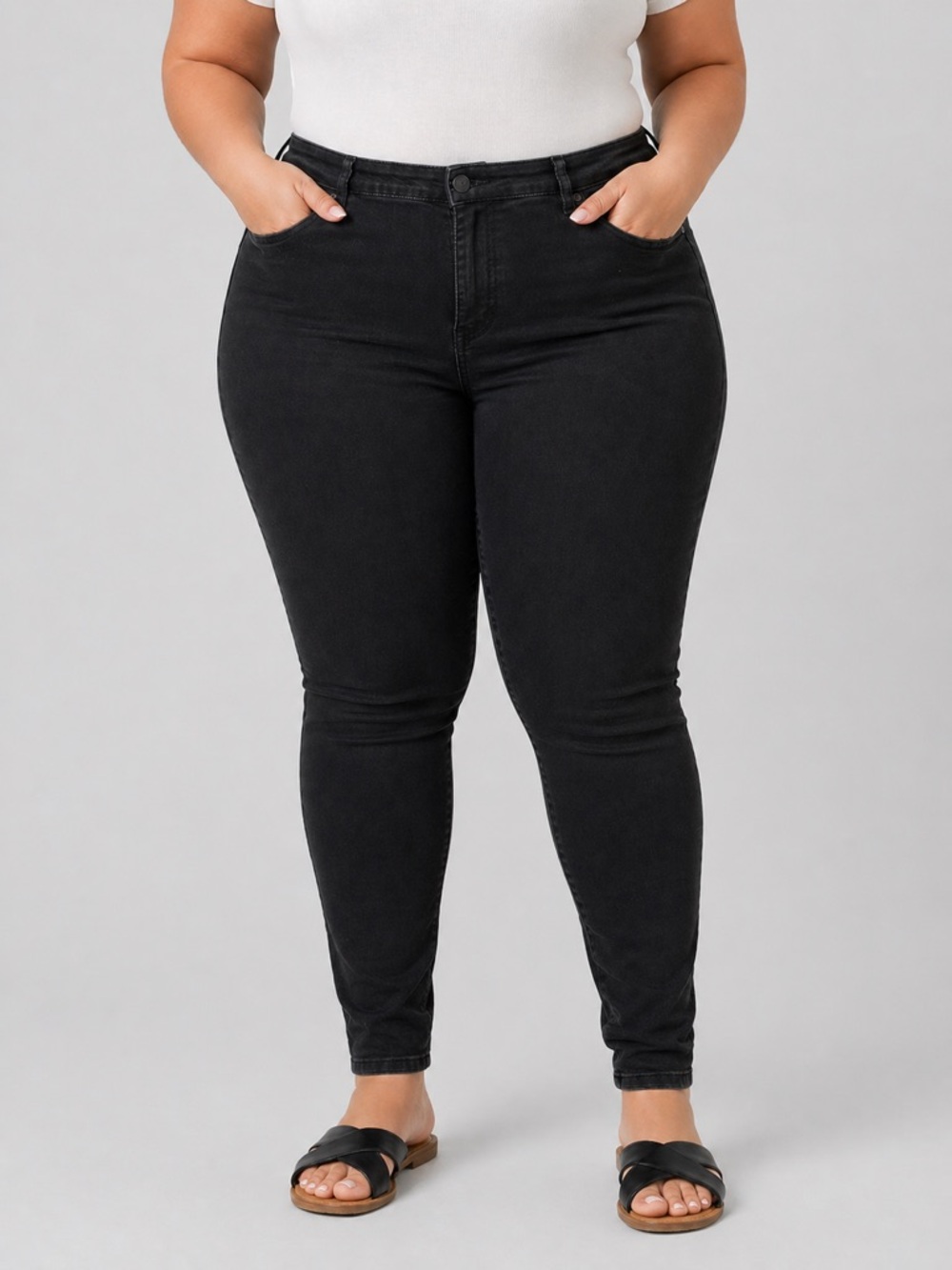 Lane Bryant Women’s Plus-Size 20 Flex Magic Signature Fit Mid-Rise Skinny Jeans